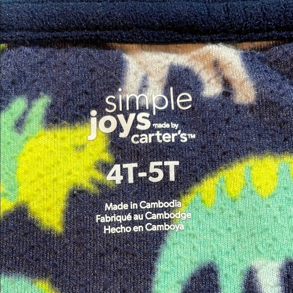 Carter's Blue and Green Dinosaur Pajama Robe EUC - Picture 5 of 12